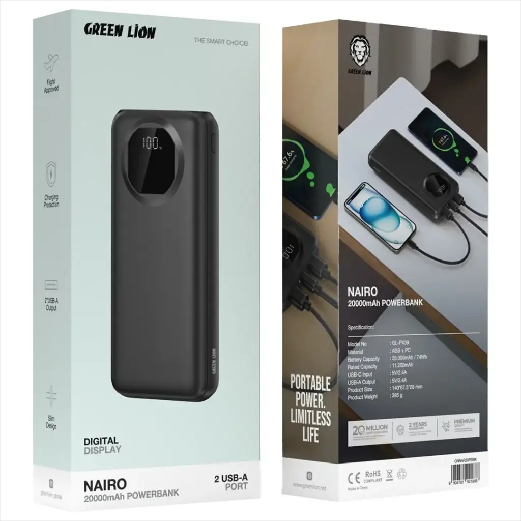 Green Lion Nairo Powerbank 20000mAh PD 20w