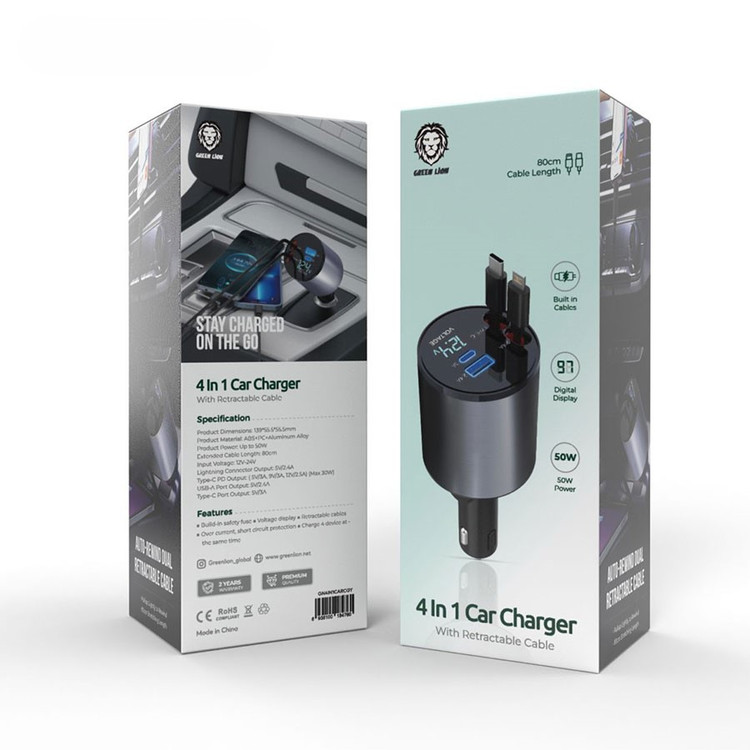 شارژر فندکی گرین لاین 4 کاره